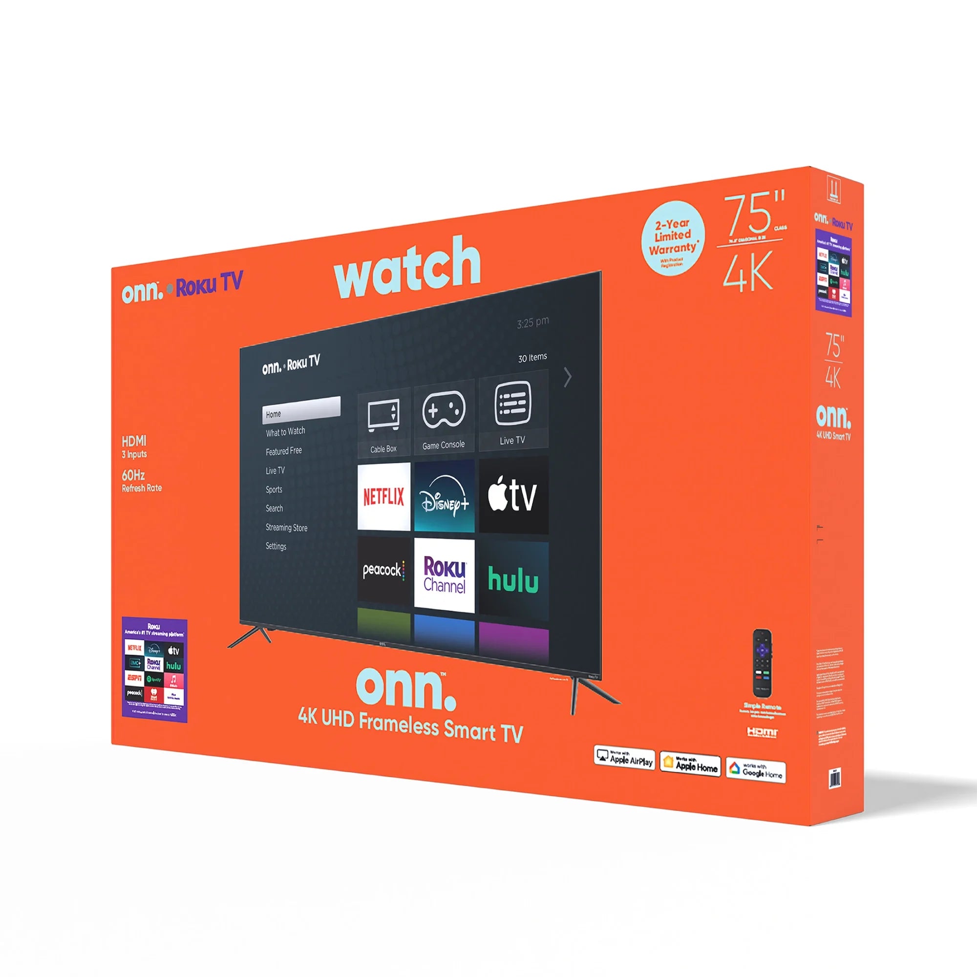 75” Class 4K UHD Roku Smart Television, 100044717