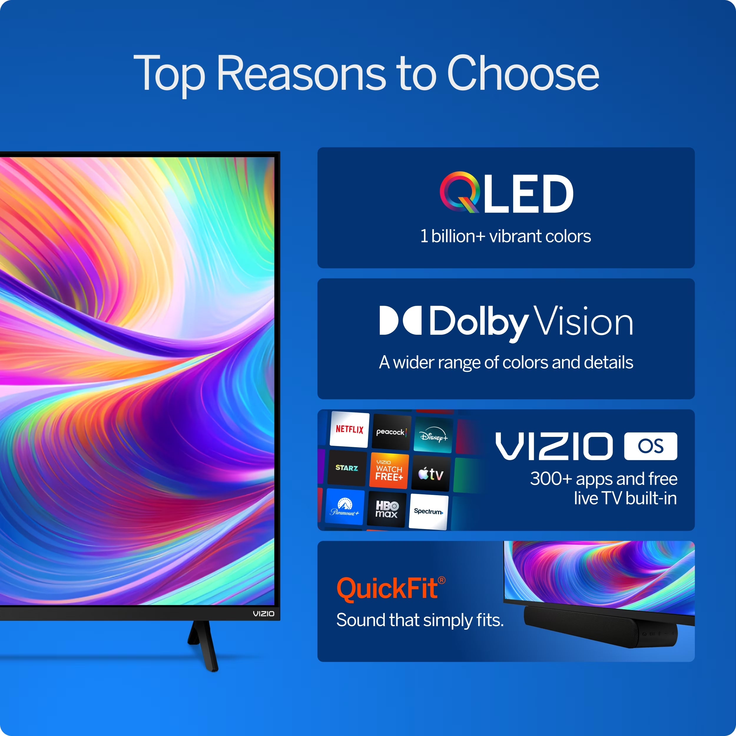 55" Class Quantum 4K QLED HDR Smart TV (VQD55R-10)