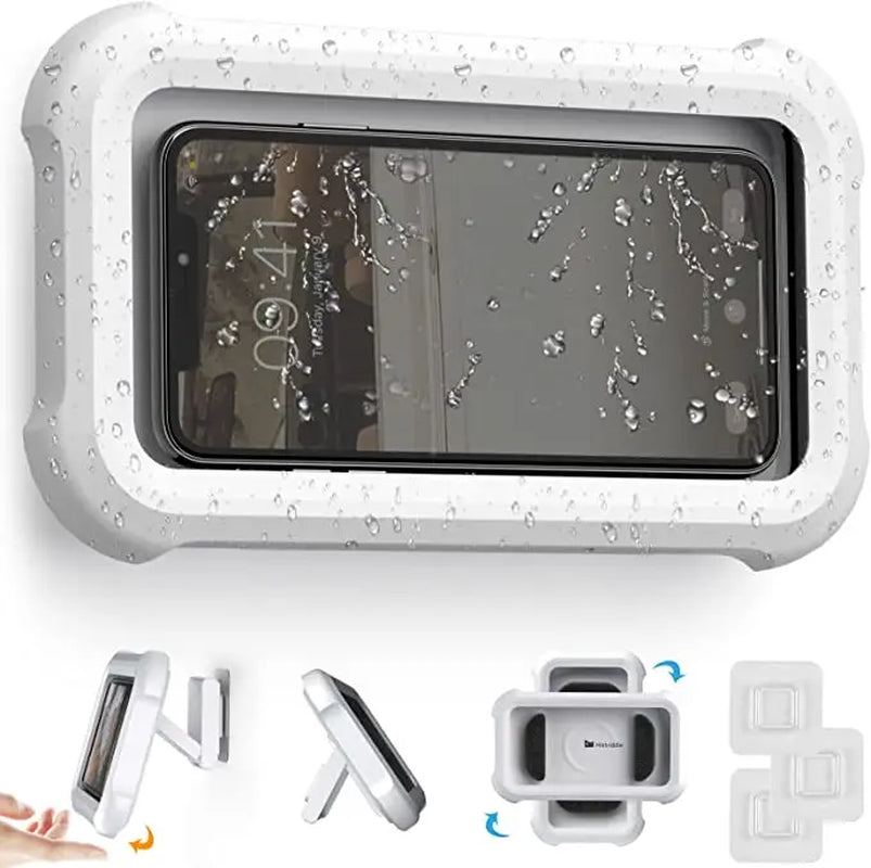 Premium Waterproof Shower Phone Holder with 480° Rotational Capability and Angle Adjustability for Convenient Bathroom Use