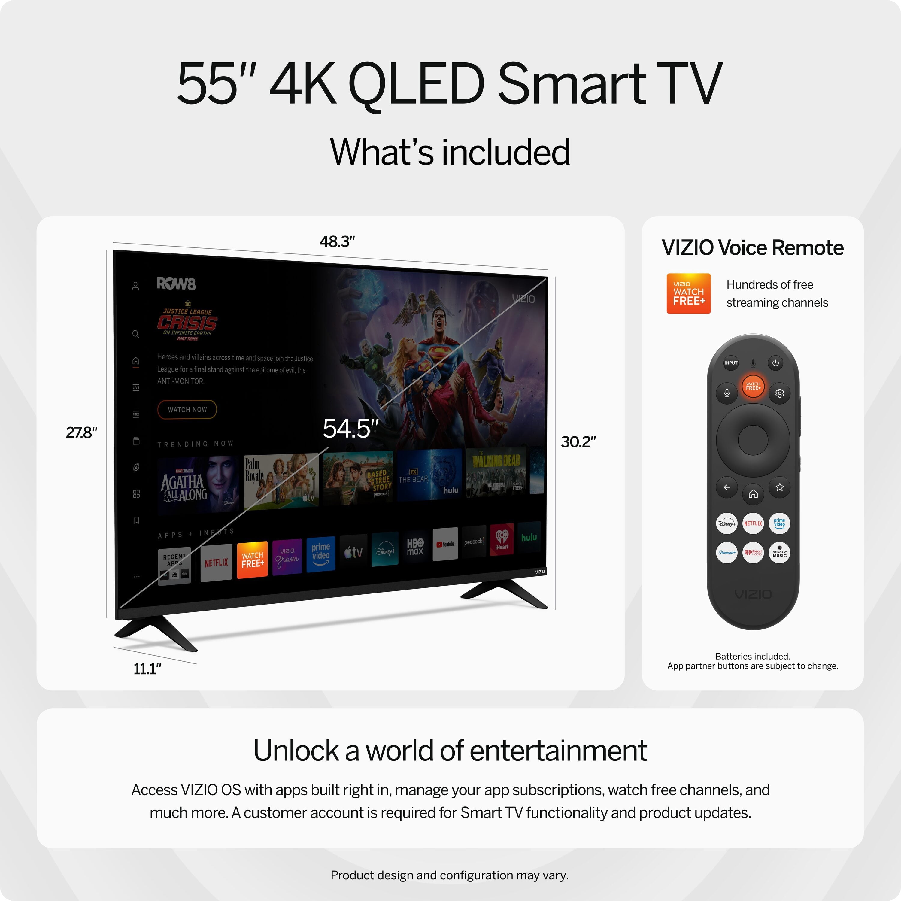 55" Class Quantum 4K QLED HDR Smart TV (VQD55R-10)