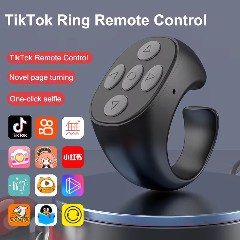 Bluetooth Tiktok Remote Control Ring Fingertip Controller